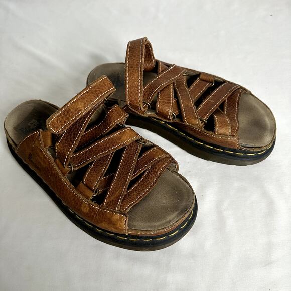 Vintage Dr. Martens Dune Fisherman Leather Chunky Sole Platform Sandals Sz US 10 - Picture 2 of 16